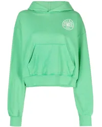 SPORTY & RICH Hoodie mit Logo-Print Grün