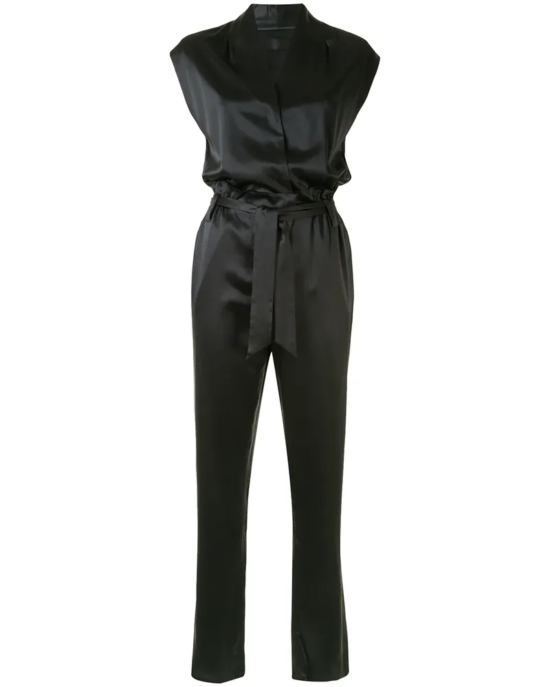 RTA Jumpsuit mit Bindegürtel - Schwarz Schwarz