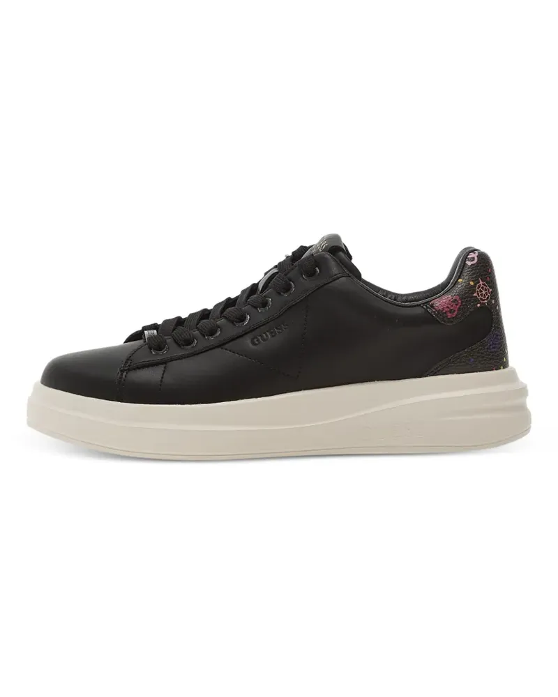 Guess Elbina logo-print leather sneakers - Schwarz Schwarz