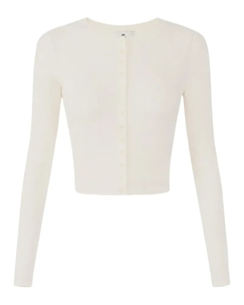 Elisabetta Franchi Cardigan mit Lochstrickmuster - Nude Nude