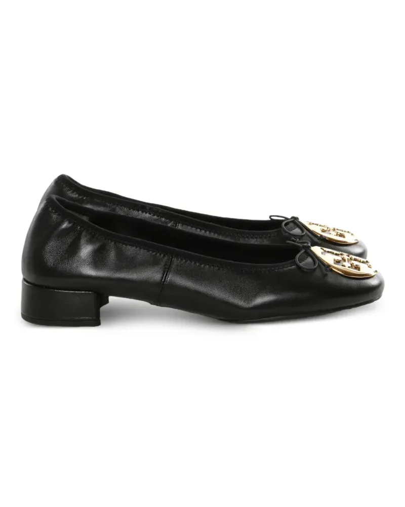 Tory Burch Reva Ballerinas mit Logo-Schild - Schwarz Schwarz