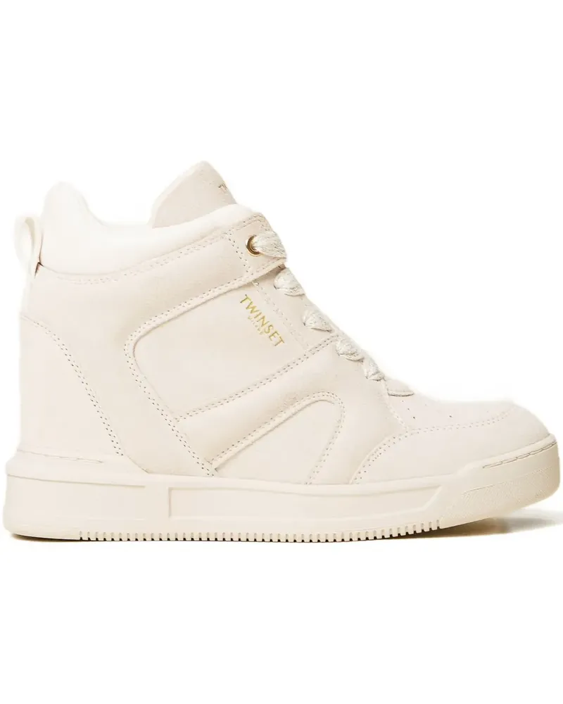 Twin-Set suede sneakers - Nude Nude