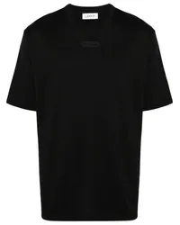 Lanvin T-Shirt mit Logo-Patch Schwarz