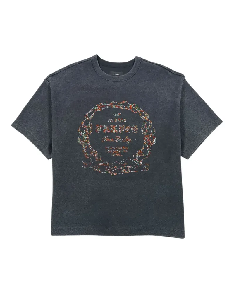 PURPLE BRAND Strukturiertes Jersey-T-Shirt - Grau Grau