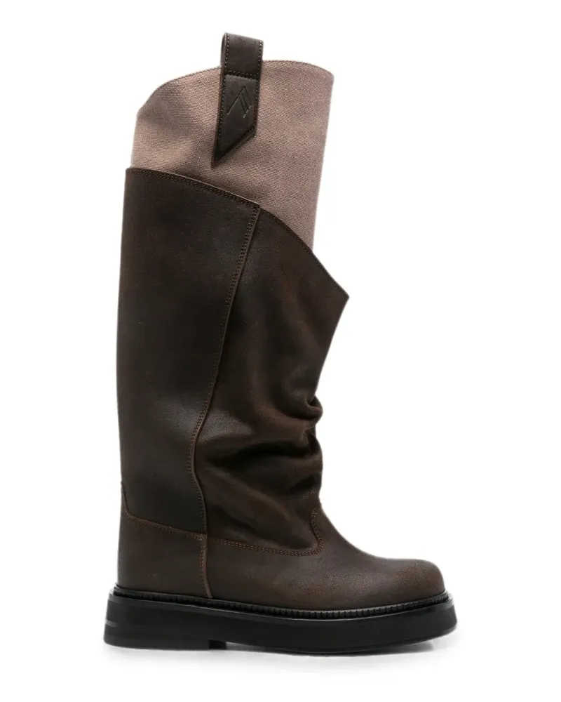 ATTICO New Robin Passeggiata slouchy-design combat boots - Braun Braun