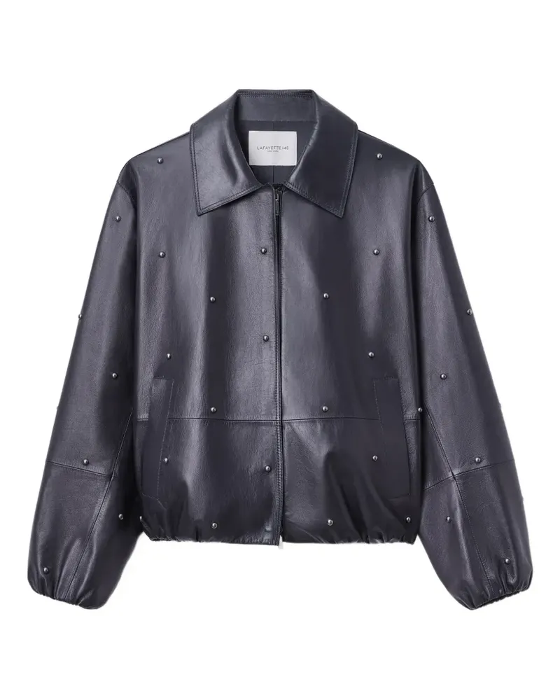Lafayette148 Lederjacke mit Nieten - Blau Blau