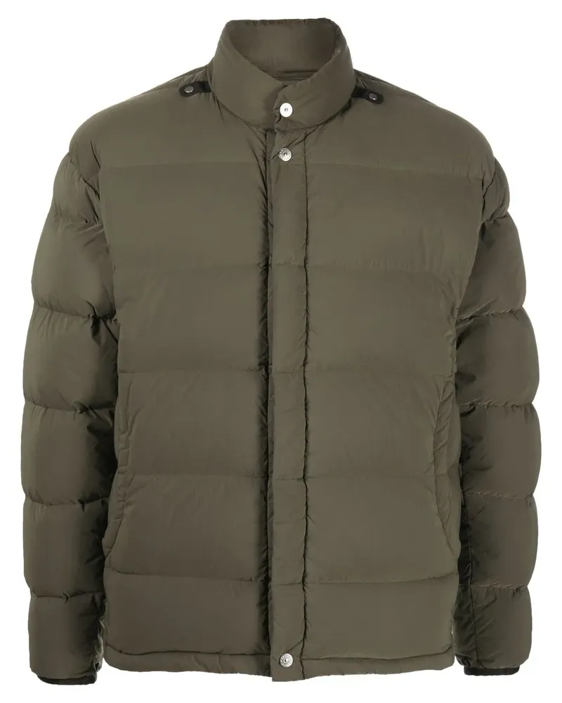 Stone Island Daunenjacke mit Druckknöpfen - Grün Grün