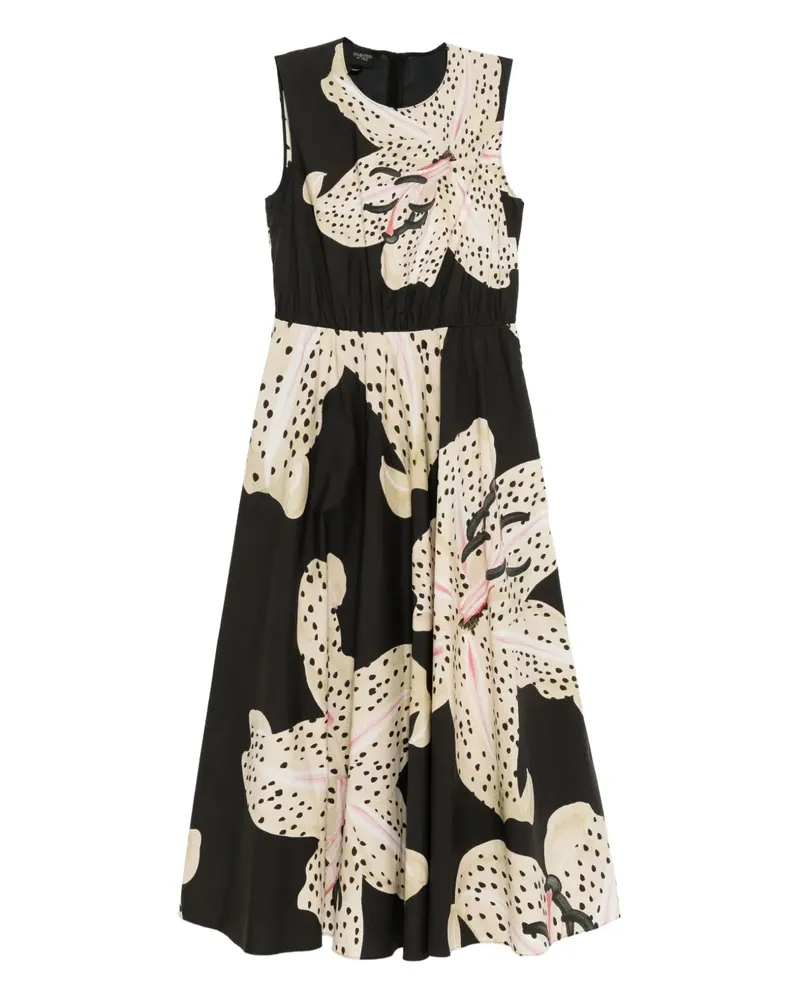 Giambattista Valli Kleid mit Blumen-Print - Grau Grau