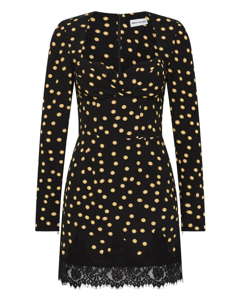Rebecca Vallance Millie Minikleid mit Polka Dots - Schwarz Schwarz