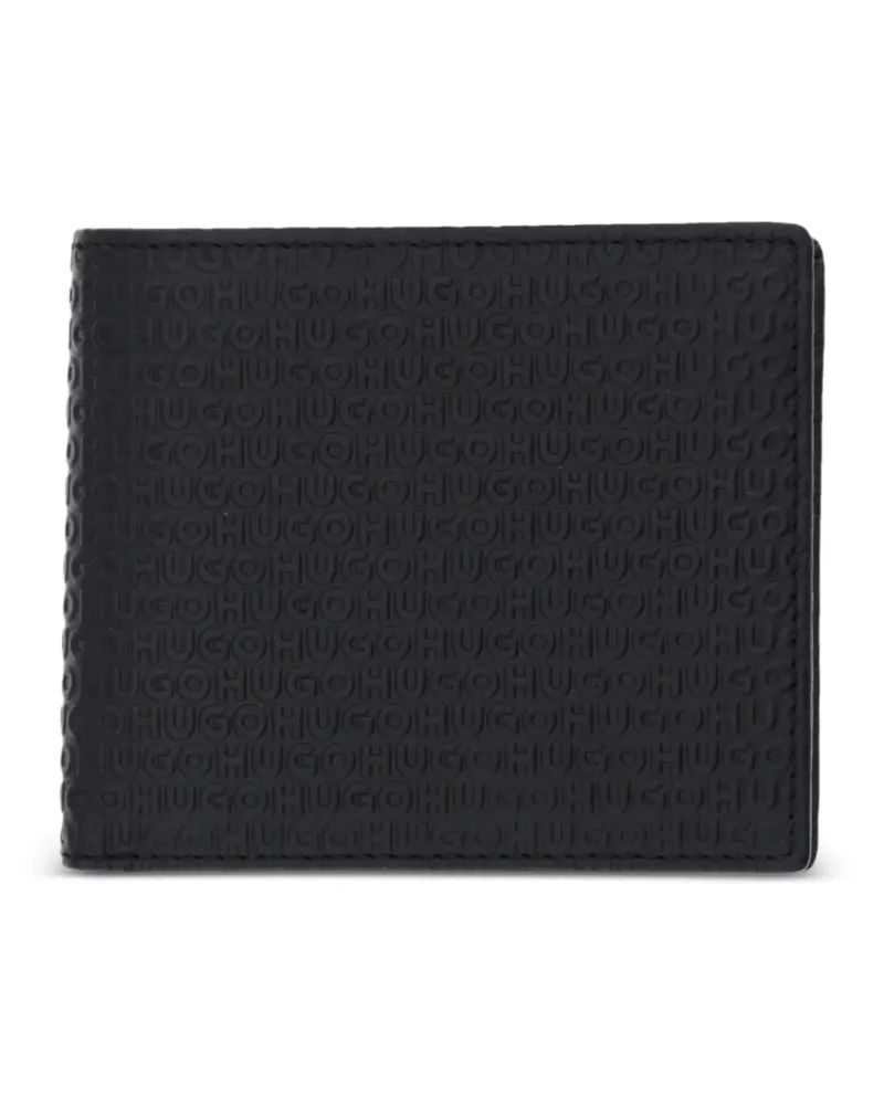 HUGO BOSS embossed billfold wallet - Schwarz Schwarz