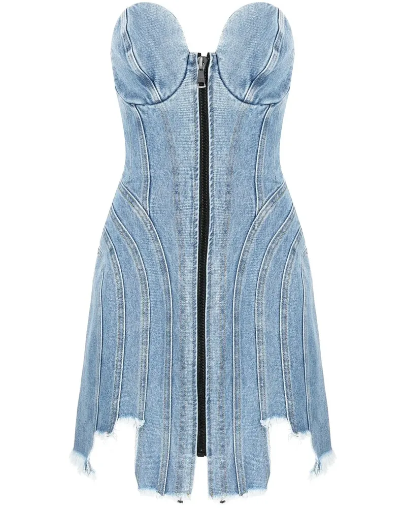 Natasha Zinko Minikleid mit asymmetrischem Saum - Blau Blau