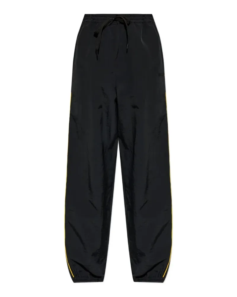 Moschino tape-measure side-stripe track pants - Schwarz Schwarz
