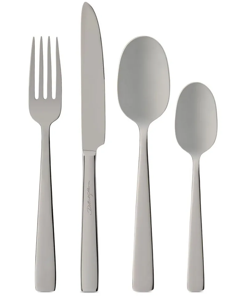 Dolce & Gabbana Vierteiliges Inox Flatwear Besteck-Set - Silber Silber
