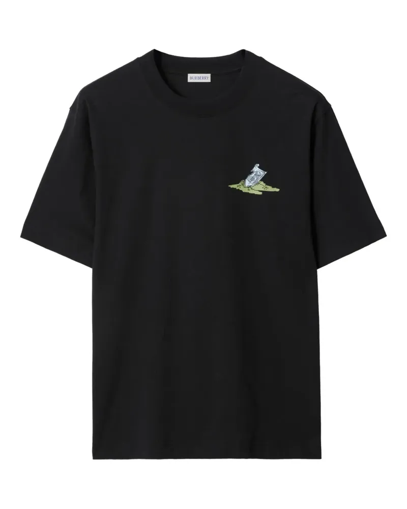 Burberry T-Shirt mit Print - Schwarz Schwarz