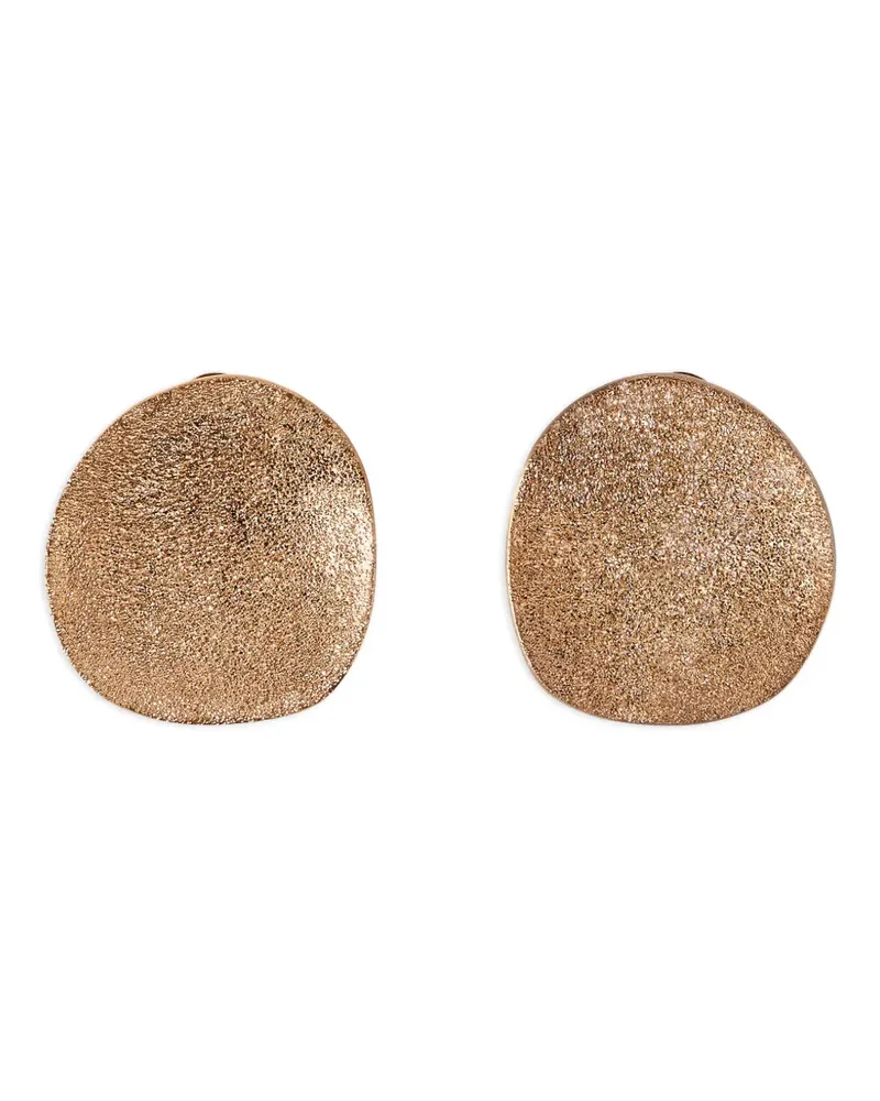 Brunello Cucinelli sterling silver shimmer disc earrings - Gold Gold