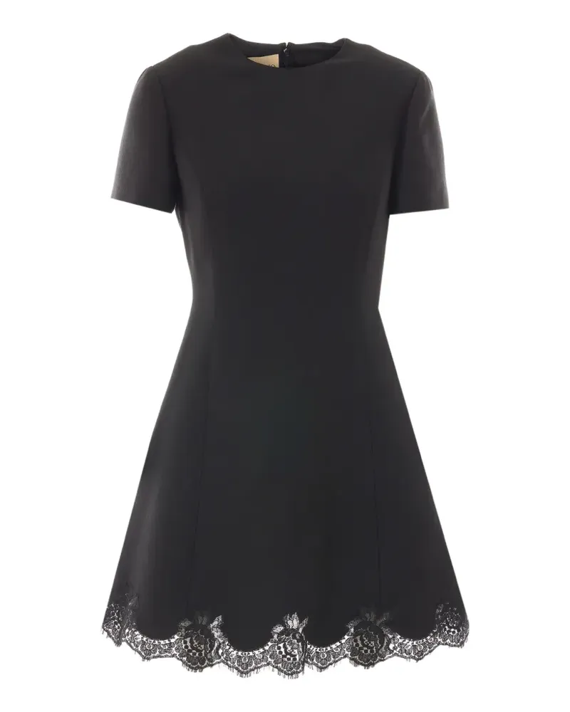 Valentino Garavani Minikleid mit Spitzenbesatz - Schwarz Schwarz