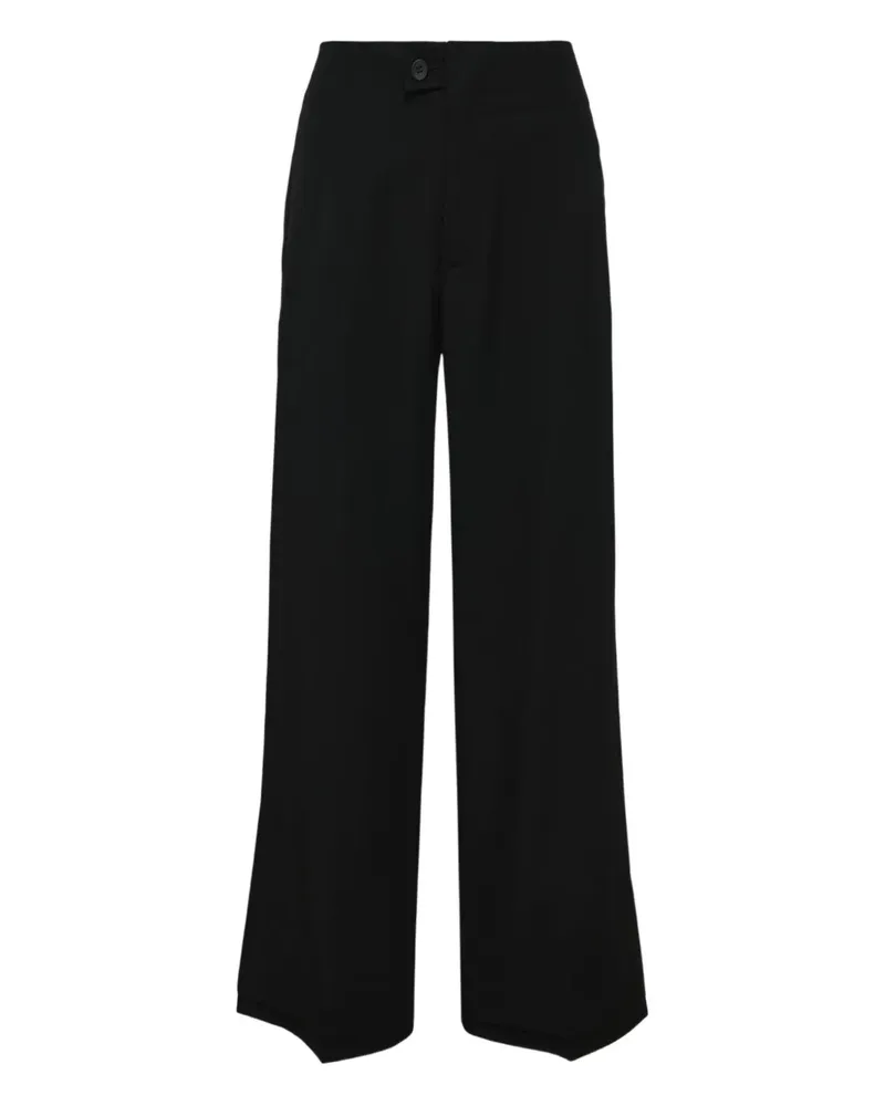 Yohji Yamamoto front button-fastening trousers - Schwarz Schwarz