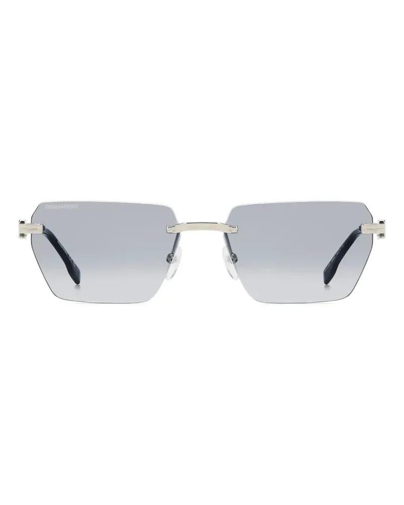 Dsquared2 logo-plaque geometric sunglasses - Silber Silber