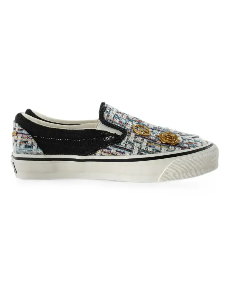 Vans Slip-on tweed charm-embellished sneakers - Weiß Weiß