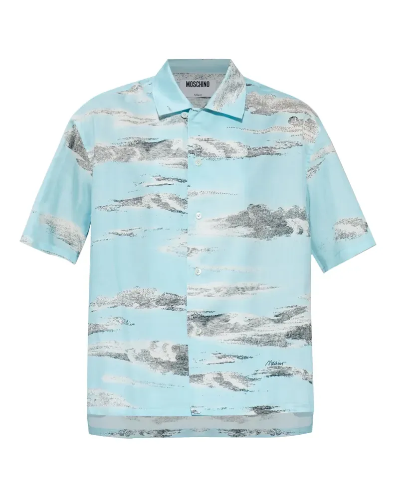 Moschino printed short-sleeve shirt - Blau Blau