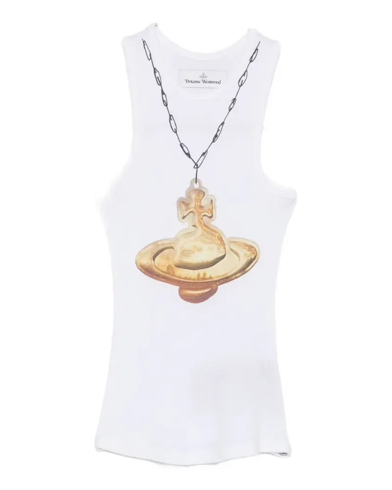 Vivienne Westwood Orb-print ribbed vest - Blau Blau