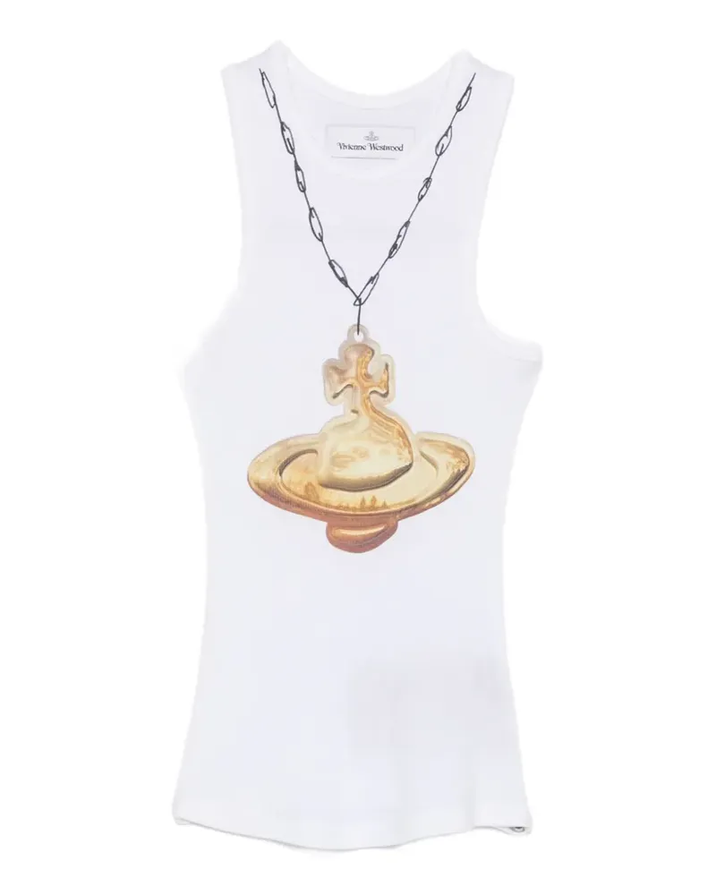 Vivienne Westwood Orb-print ribbed vest - Blau Blau
