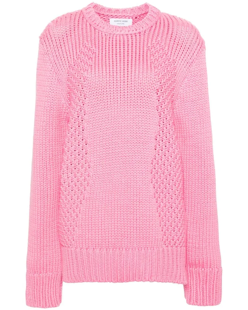 Marine Serre Grob gestrickter Pullover - Rosa Rosa