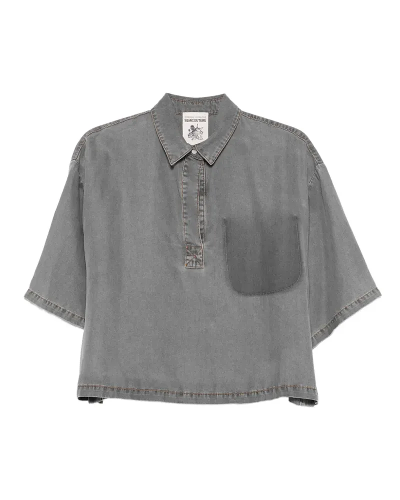 Semicouture Shana short-sleeve shirt - Grau Grau
