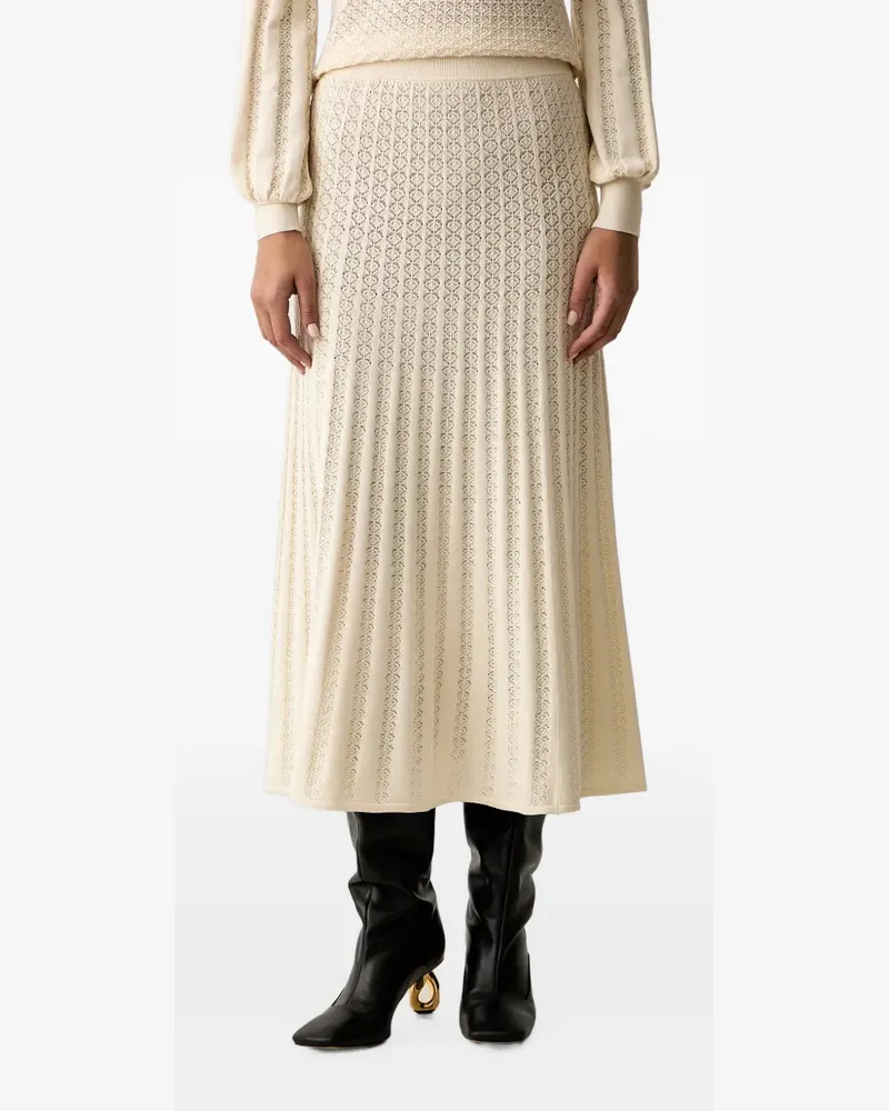 Twin-Set pleated midi skirt - Nude Nude