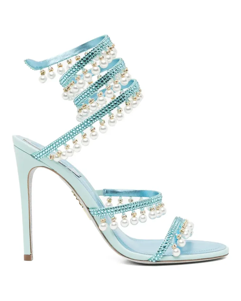 René Caovilla Cleo Sandalen 110mm - Blau Blau