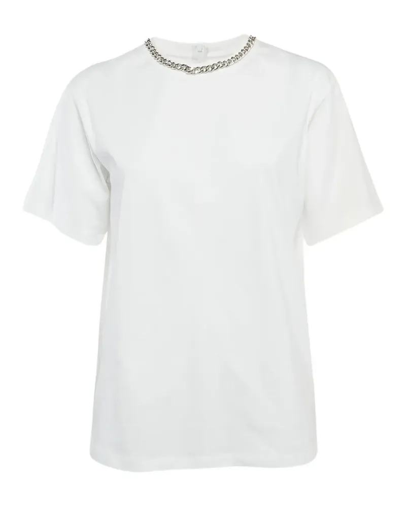 Victoria Beckham chain-detail T-shirt - Weiß Weiß