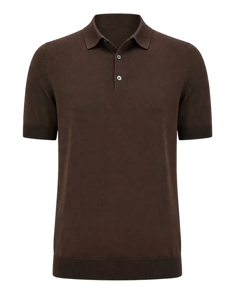 Filippo de Laurentiis short-sleeve knitted polo shirt - Braun Braun