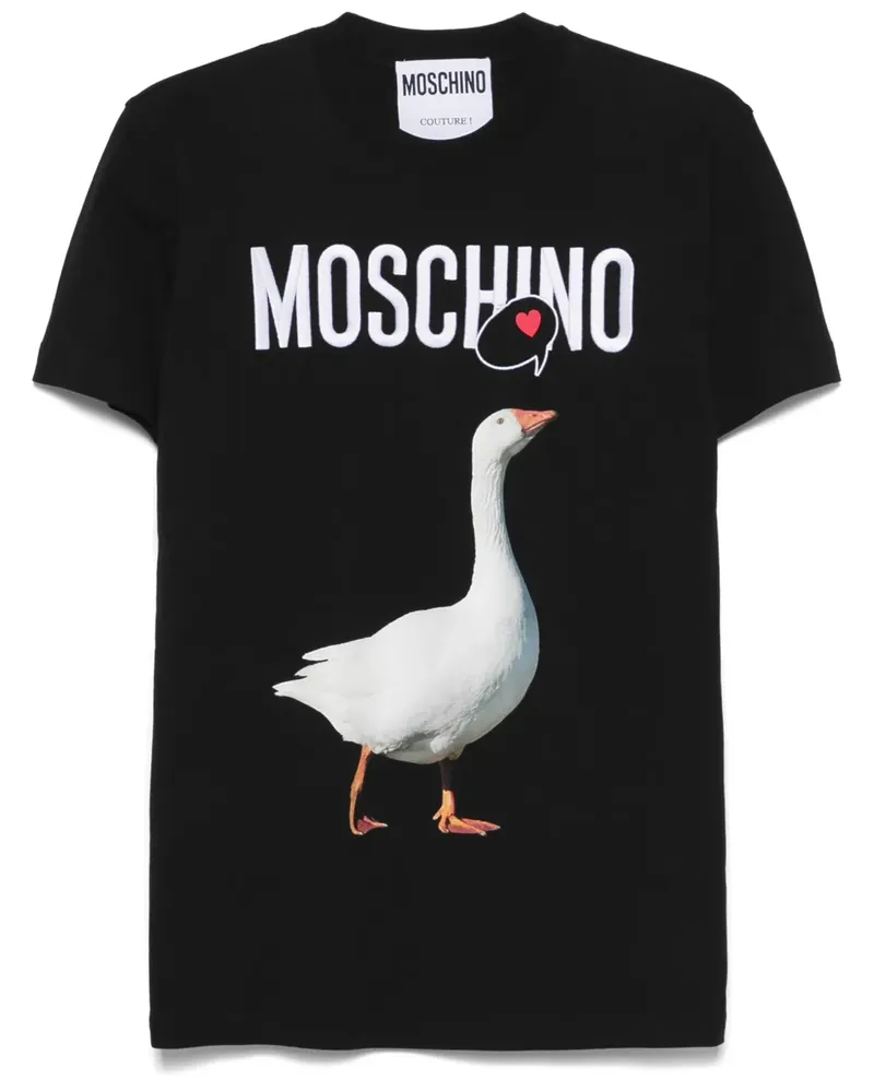 Moschino T-Shirt mit grafischem Print - Schwarz Schwarz
