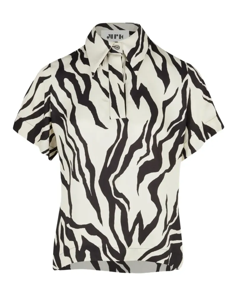 Maison Rabih Kayrouz Poloshirt mit Zebra-Print - Nude Nude