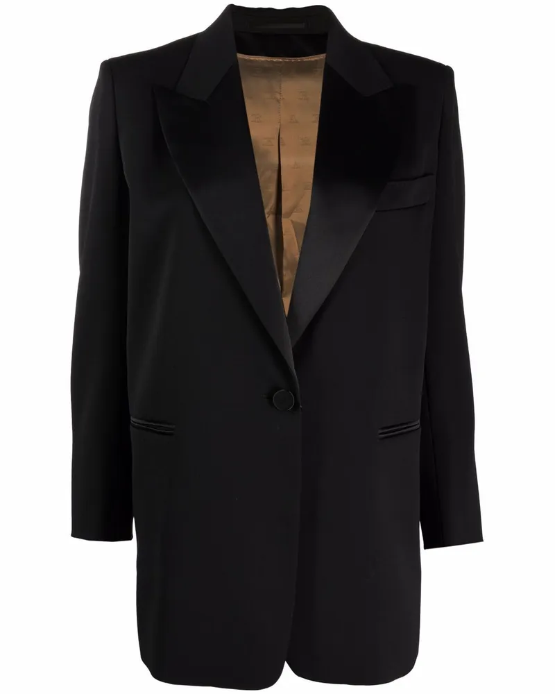Max Mara Einreihiger Blazer - Schwarz Schwarz