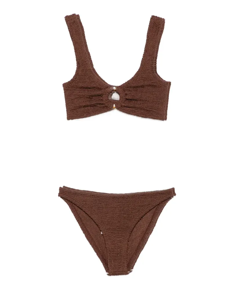 Hunza G Julia metallic crinkle bikini - Braun Braun