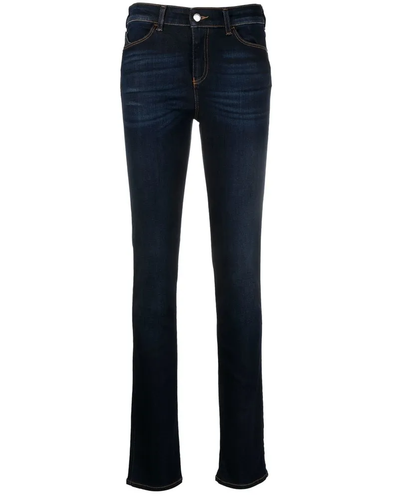 Emporio Armani Halbhohe Skinny-Jeans Blau