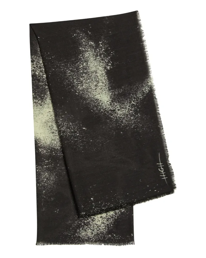 HIGH Chirp Schal mit Fransen - Schwarz Schwarz