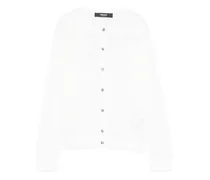 Spitzen-Cardigan mit Muster - Weiß