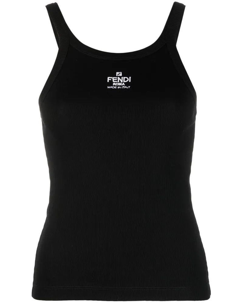 Fendi Klassisches Tanktop - Schwarz Schwarz