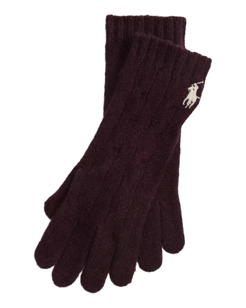 Ralph Lauren Handschuhe mit Zopfmuster - Violett Violett