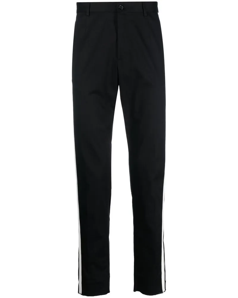 Dolce & Gabbana Klassische Hose mit Streifen - Schwarz Schwarz