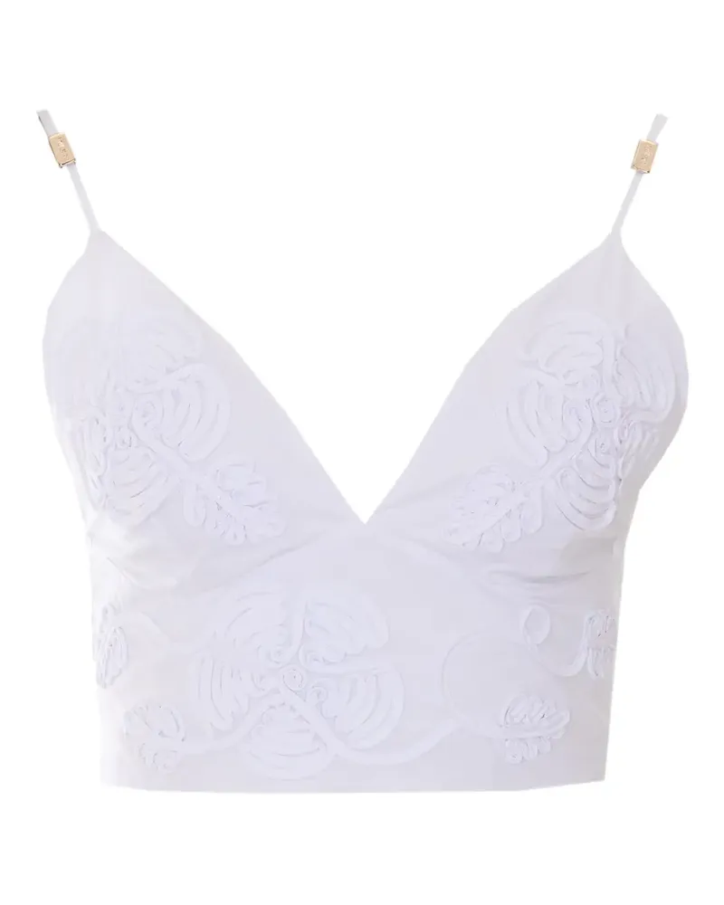 Liu Jo lower-embroidered top - Weiß Weiß