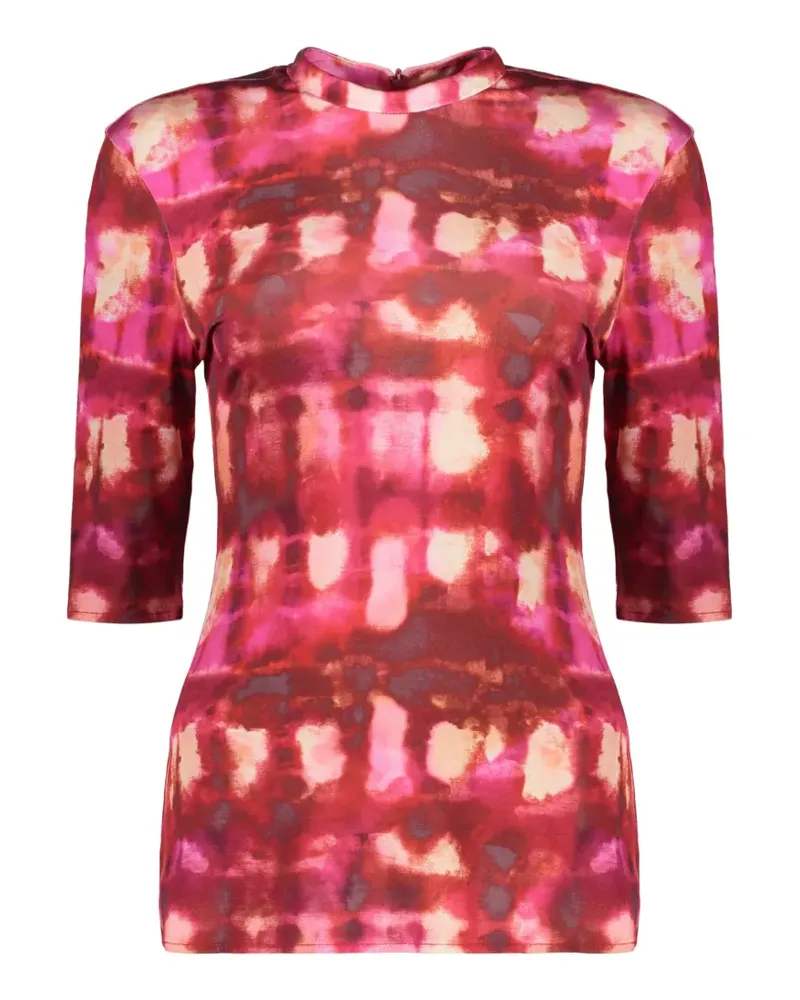 ELLERY abstract-print three-quarter sleeve top - Rot Rot