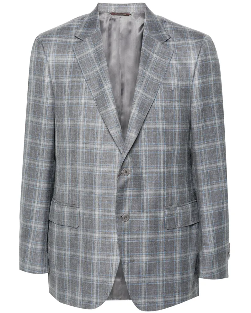 Canali Sakko mit Schottenkaro - Grau Grau