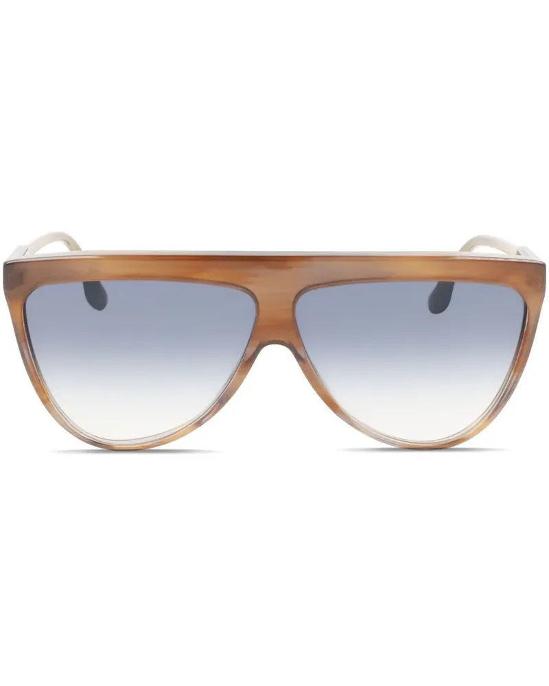 Victoria Beckham Sonnenbrille mit rundem Gestell - Braun Braun