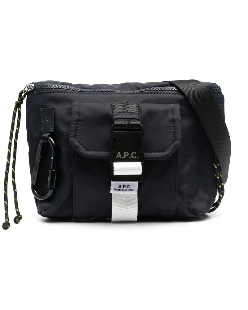 A.P.C. Gürteltasche mit Logo-Patch - Blau Blau