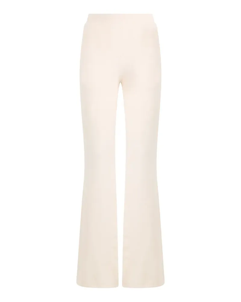 Alberta Ferretti elasticated-waist flared trousers - Nude Nude