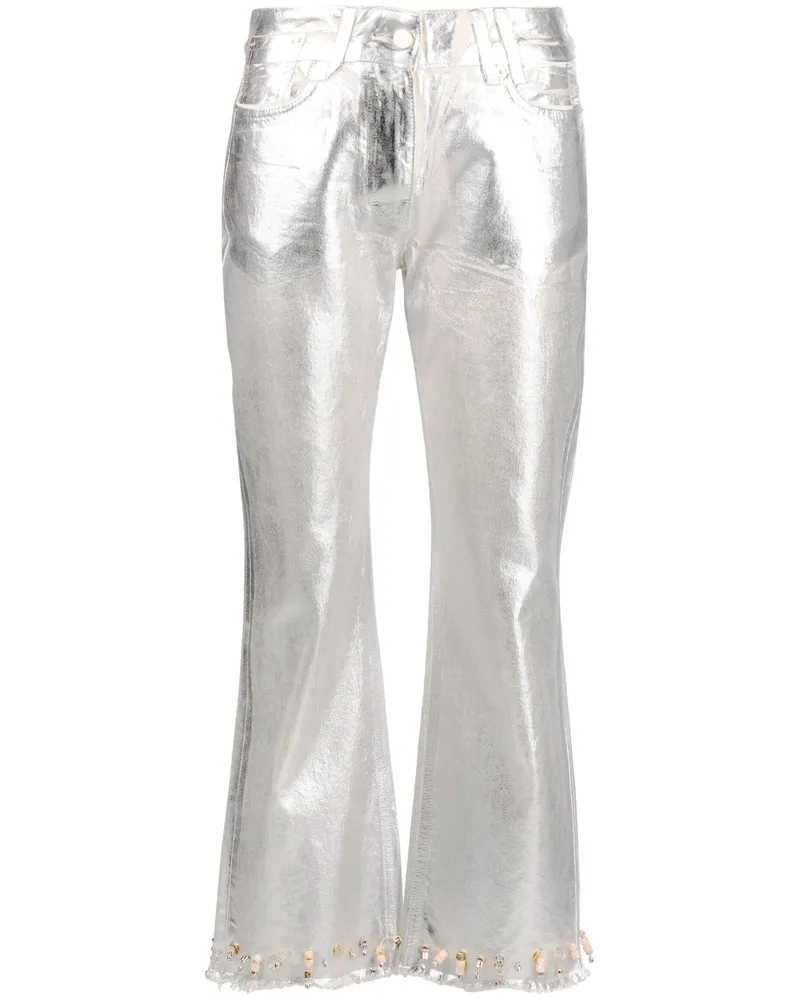 Jacquemus Le de Nîmes Court Articha Jeans - Silber Silber
