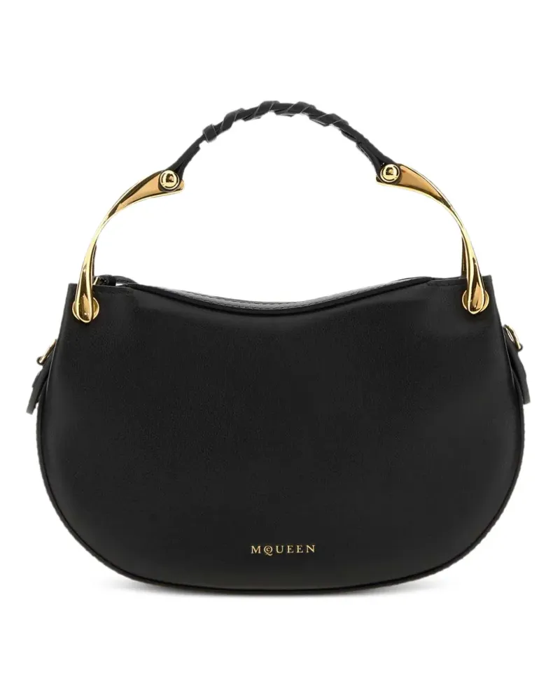 Alexander McQueen mini Wishbone clutch bag - Schwarz Schwarz